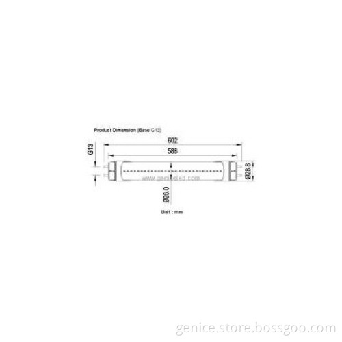 internal driver 10w 1200lm t8